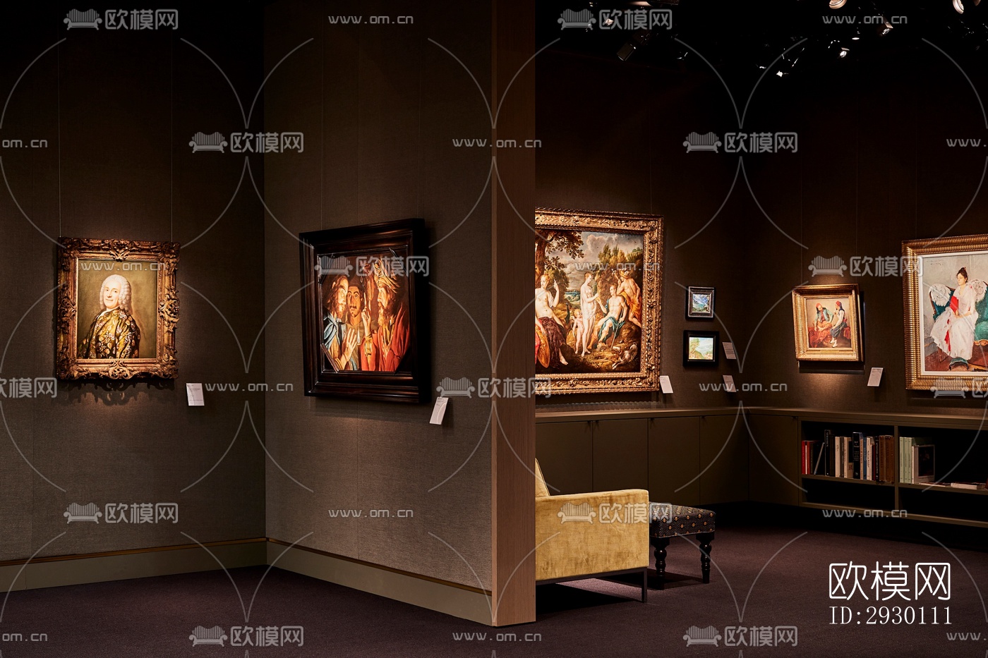 欧式展览展厅效果图下载（渲染图8）