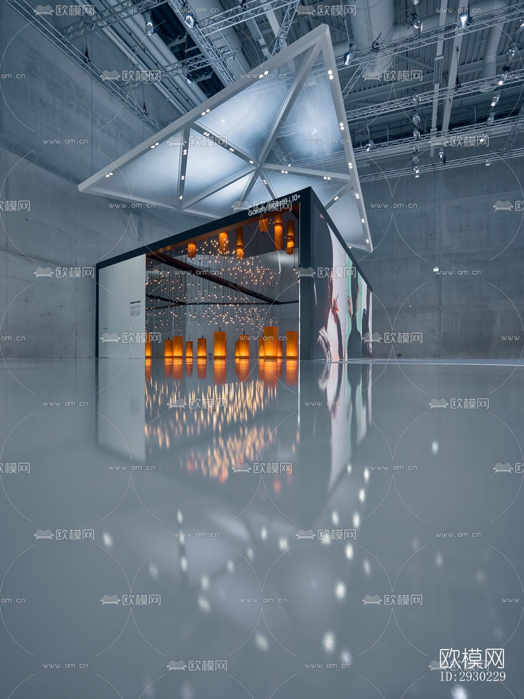 现代展览展厅效果图下载（渲染图2）