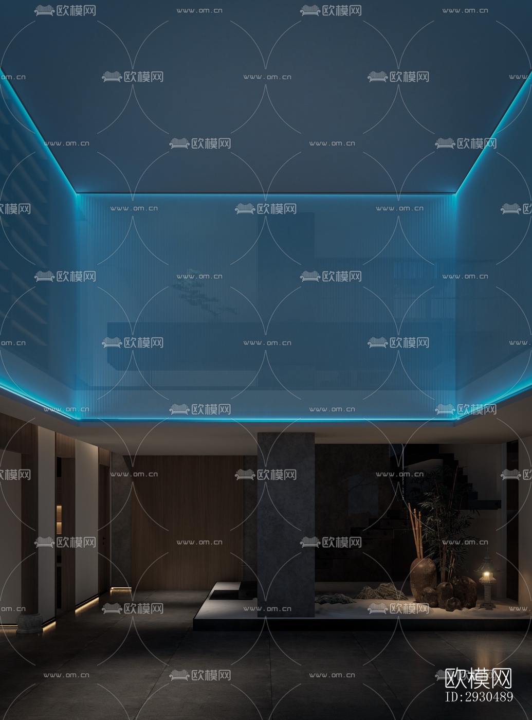 中式酒店民宿效果图下载（渲染图12）