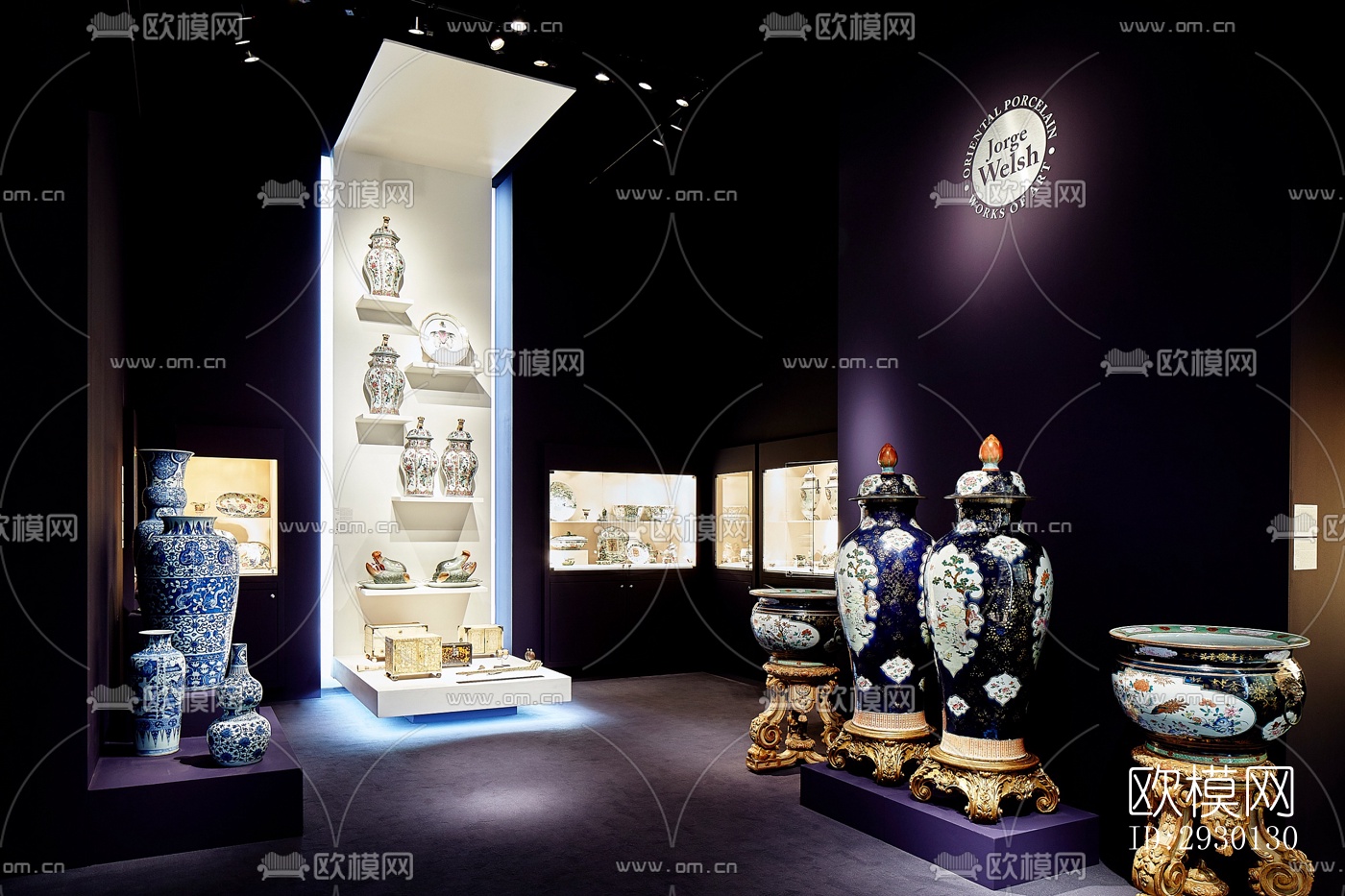 法式展览展厅效果图下载（渲染图6）