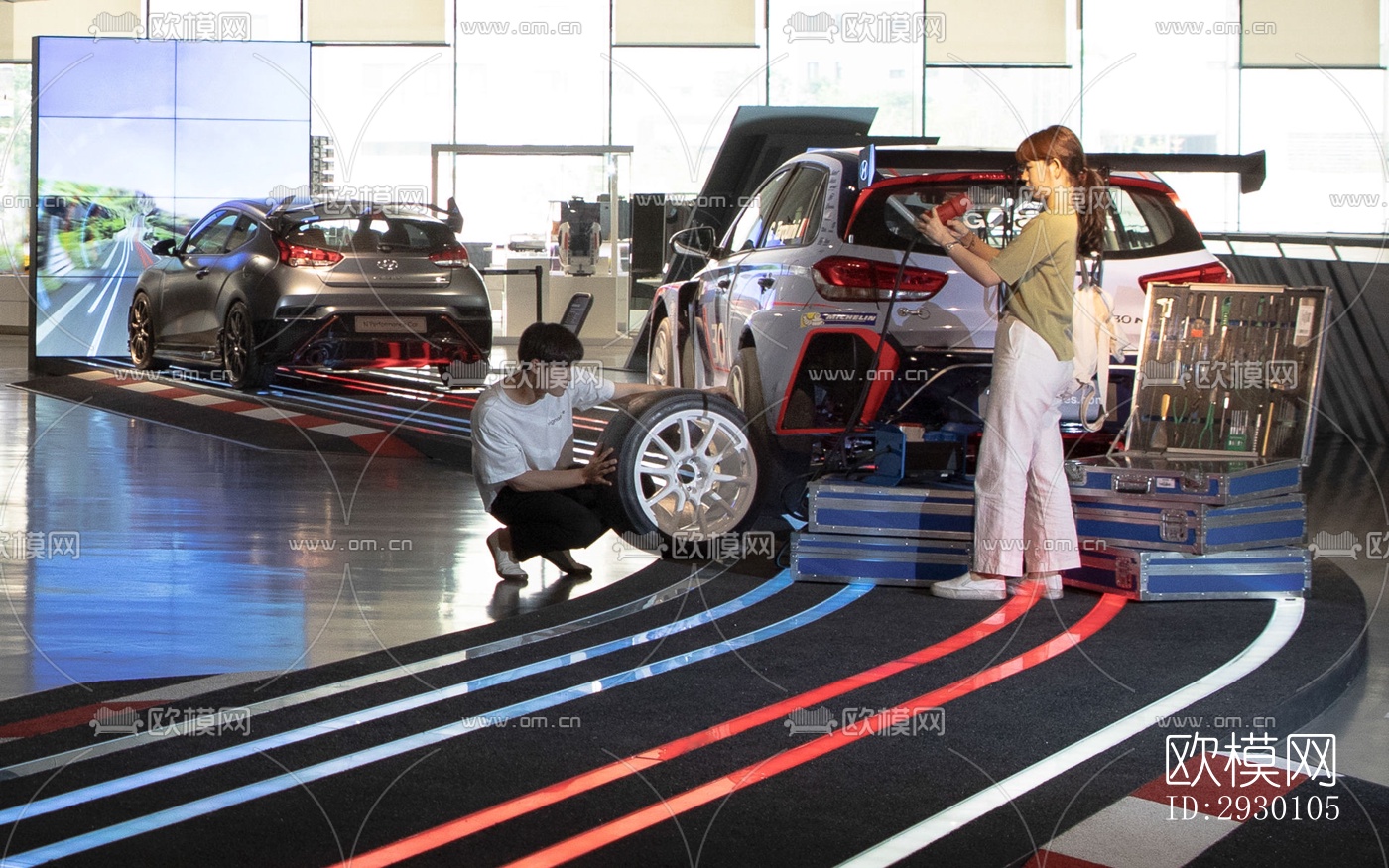 工业风展览展厅效果图下载（渲染图8）