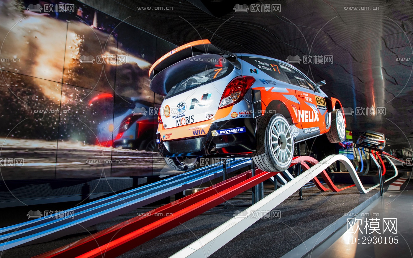 工业风展览展厅效果图下载（渲染图2）