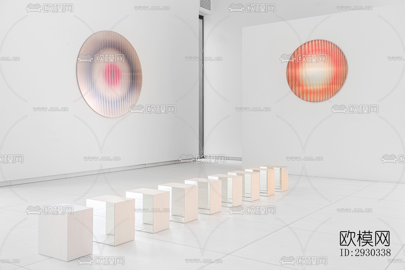 现代展览展厅效果图下载（渲染图1）