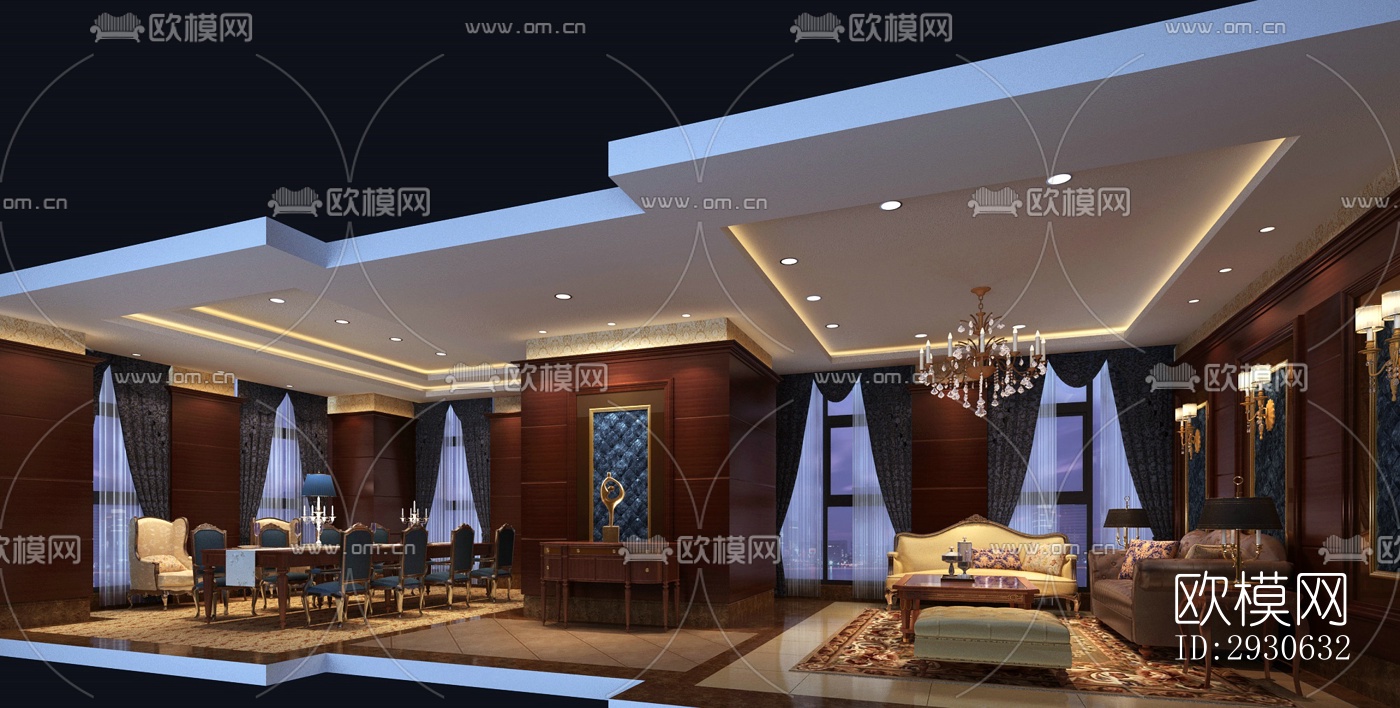 欧式酒店民宿效果图下载（渲染图1）