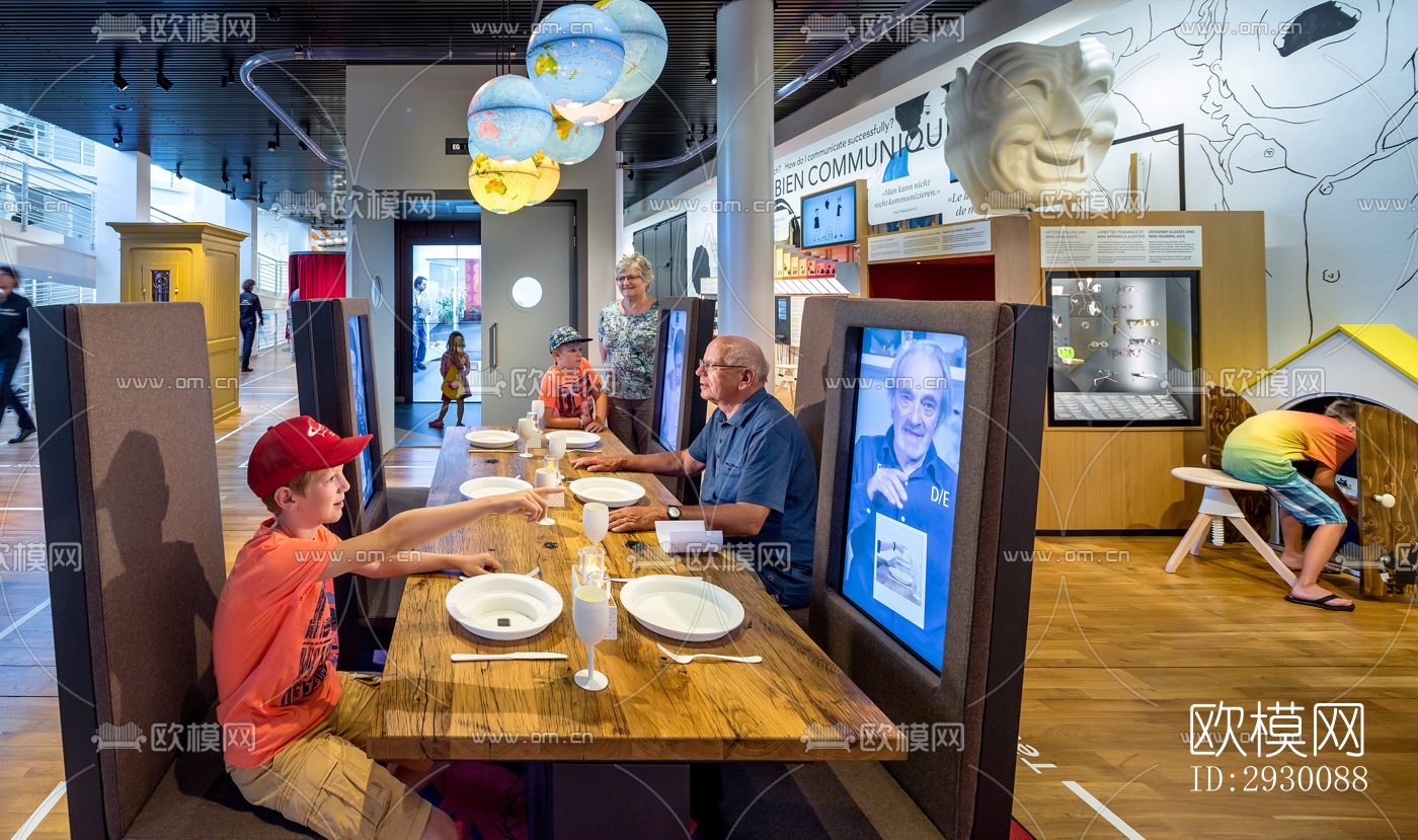 工业风展览展厅效果图下载（渲染图2）