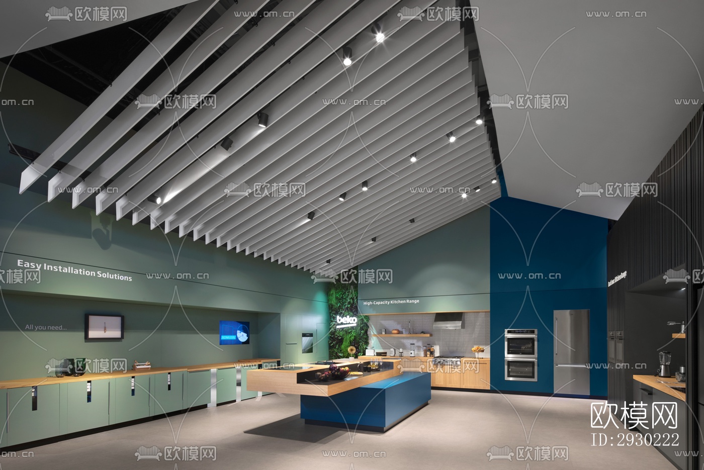 现代展览展厅效果图下载（渲染图6）