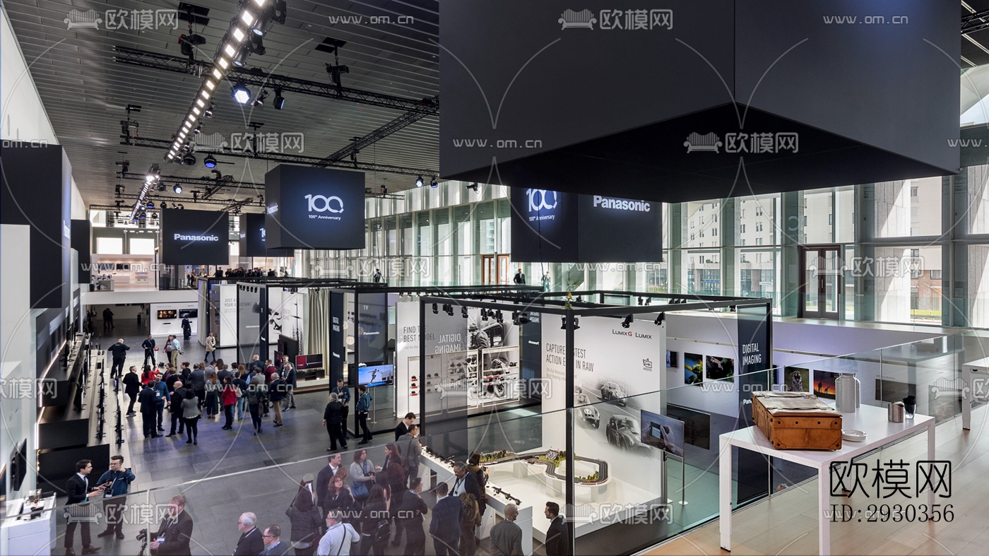 现代展览展厅效果图下载（渲染图2）