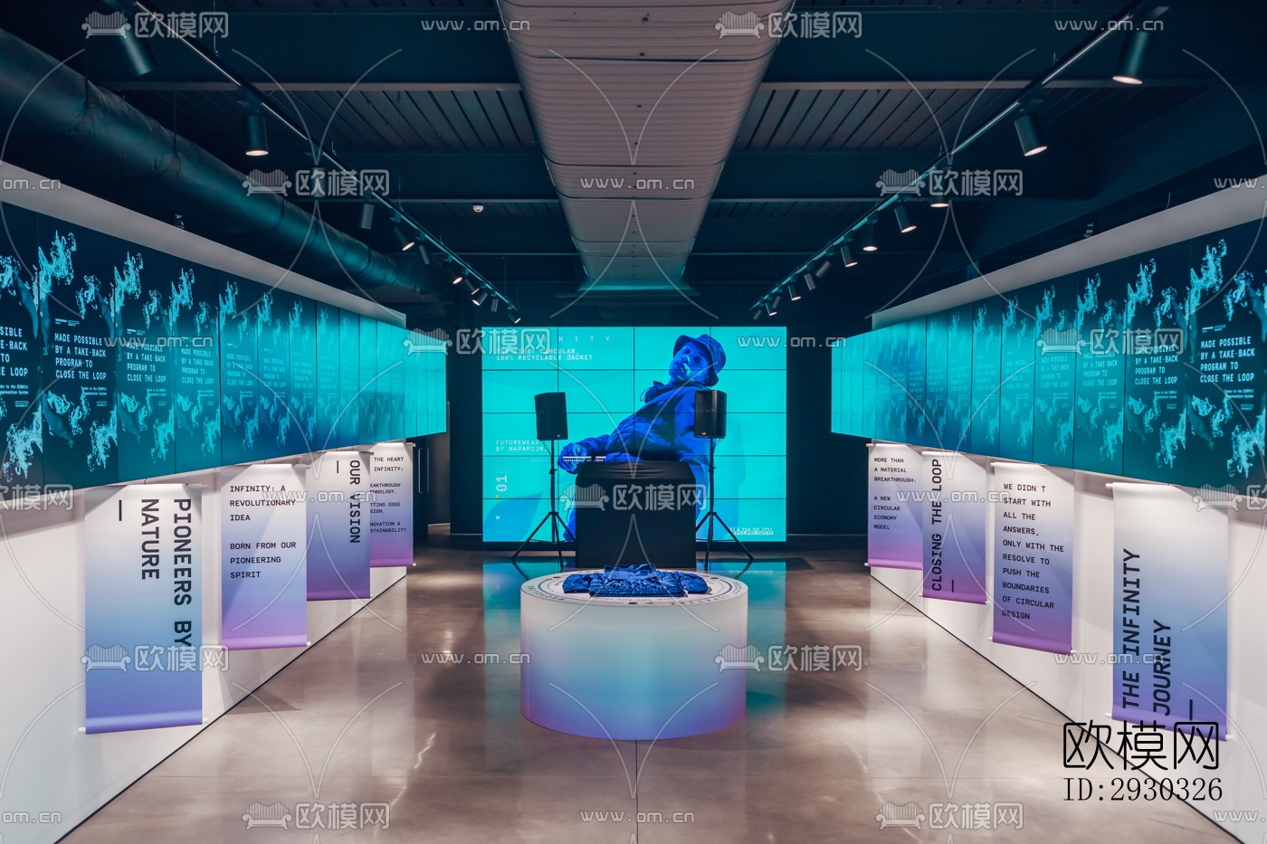 现代展览展厅效果图下载（渲染图4）