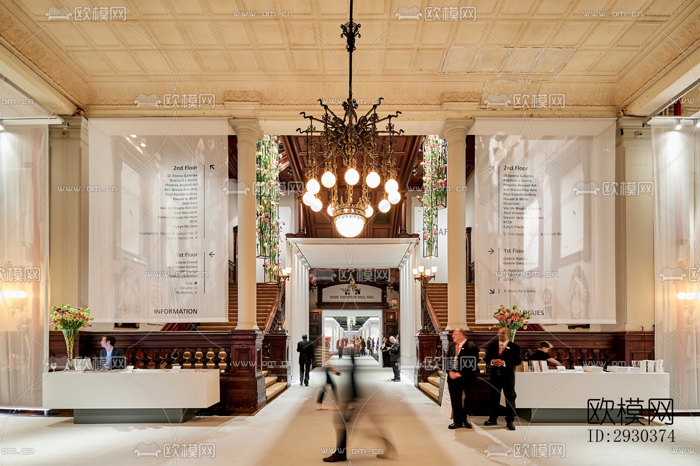 美式展览展厅效果图下载（渲染图10）