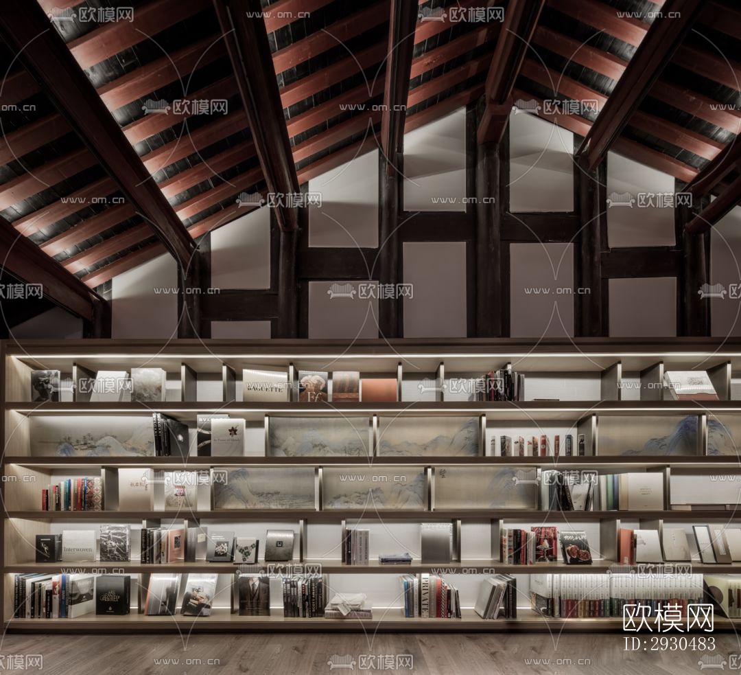 中式酒店民宿效果图下载（渲染图14）