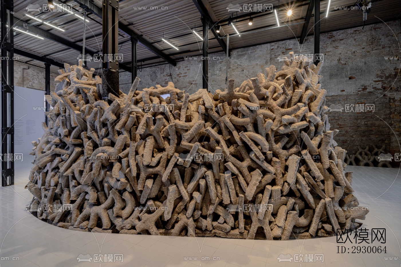 工业风展览展厅效果图下载（渲染图4）