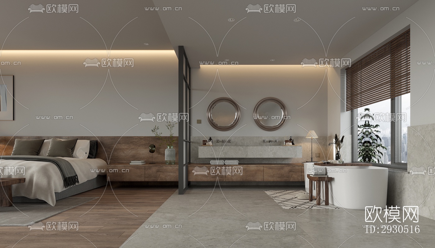 侘寂酒店民宿效果图下载（渲染图6）