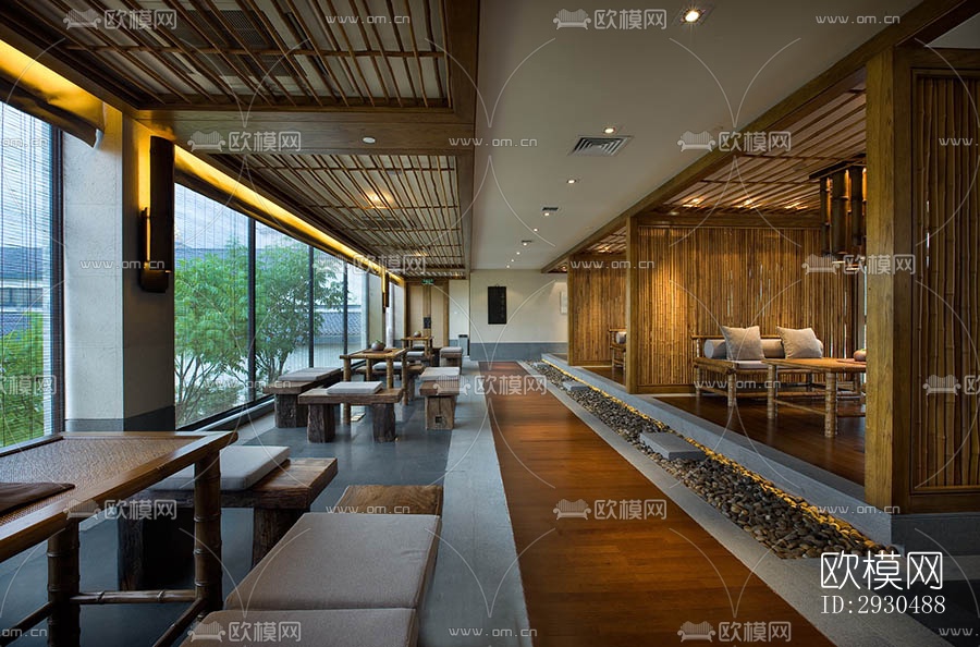 中式酒店民宿效果图下载（渲染图3）