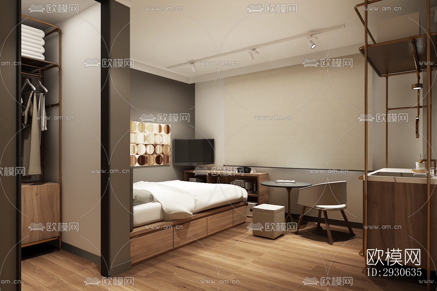 现代酒店民宿效果图下载（渲染图3）