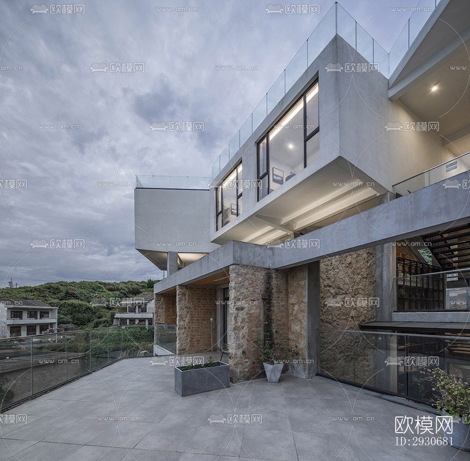 现代酒店民宿效果图下载（渲染图18）