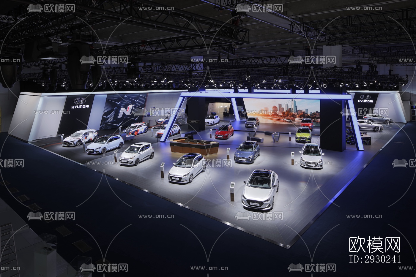 现代展览展厅效果图下载（渲染图2）