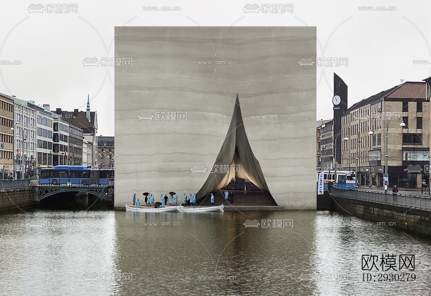 现代展览展厅效果图下载（渲染图6）