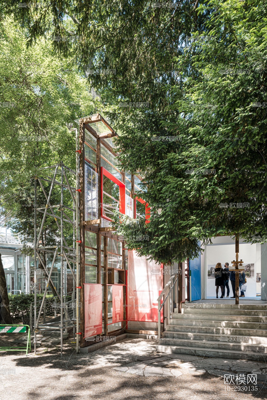 现代展览展厅效果图下载（渲染图3）