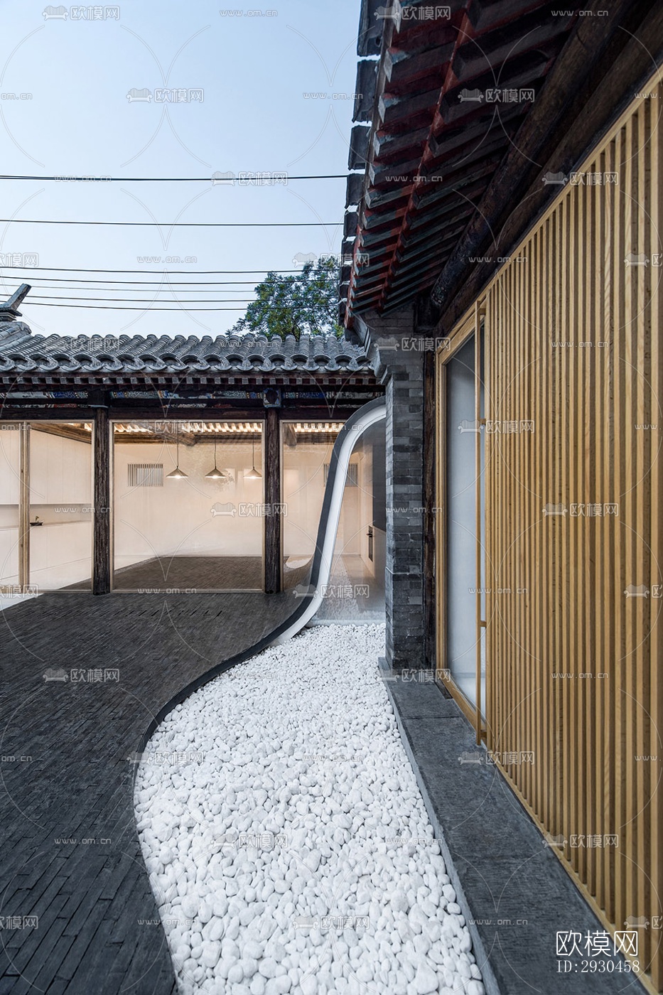 中式酒店民宿效果图下载（渲染图7）