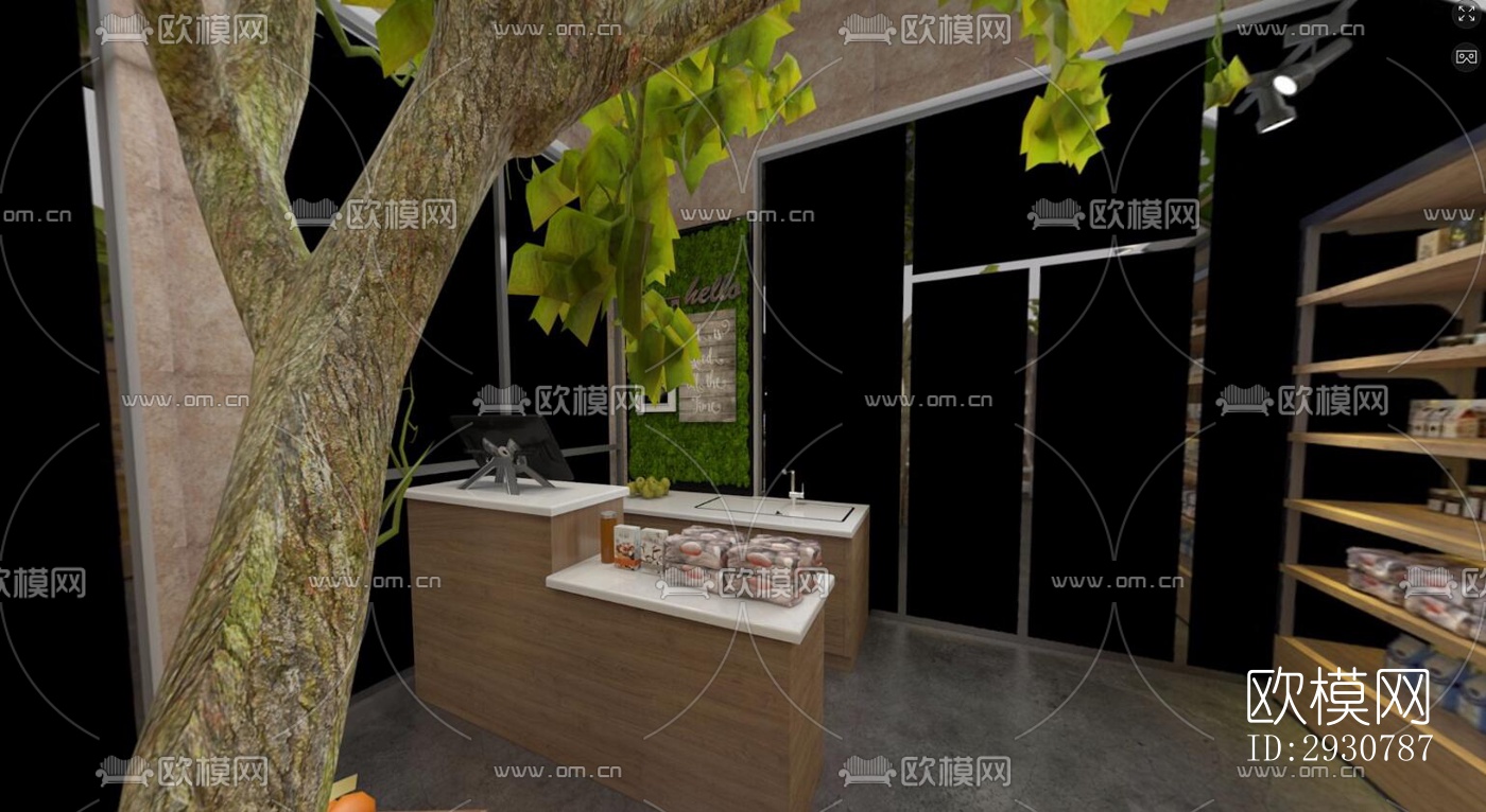 现代零售店铺效果图下载（渲染图1）