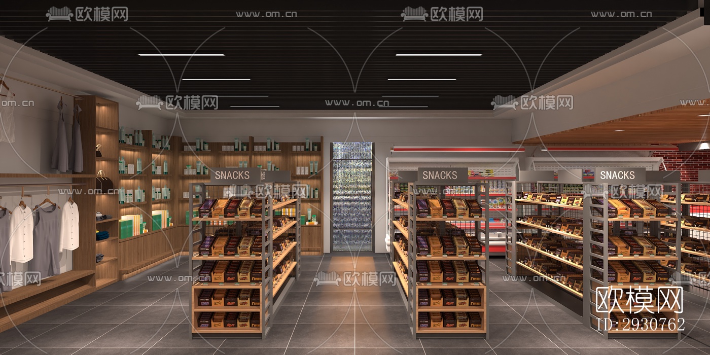 工业风零售店铺效果图下载（渲染图3）