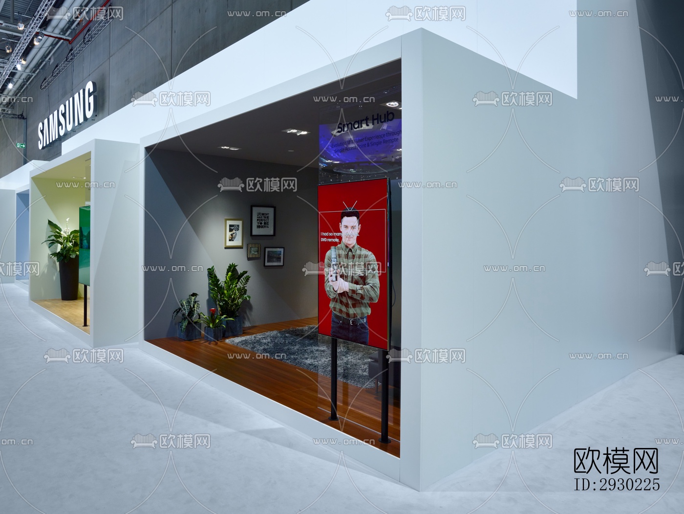 现代展览展厅效果图下载（渲染图2）