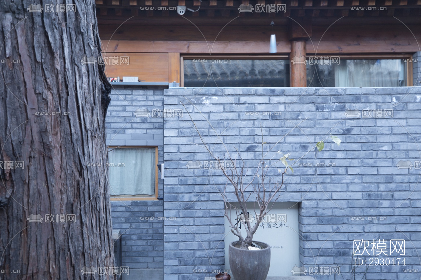 中式酒店民宿效果图下载（渲染图13）