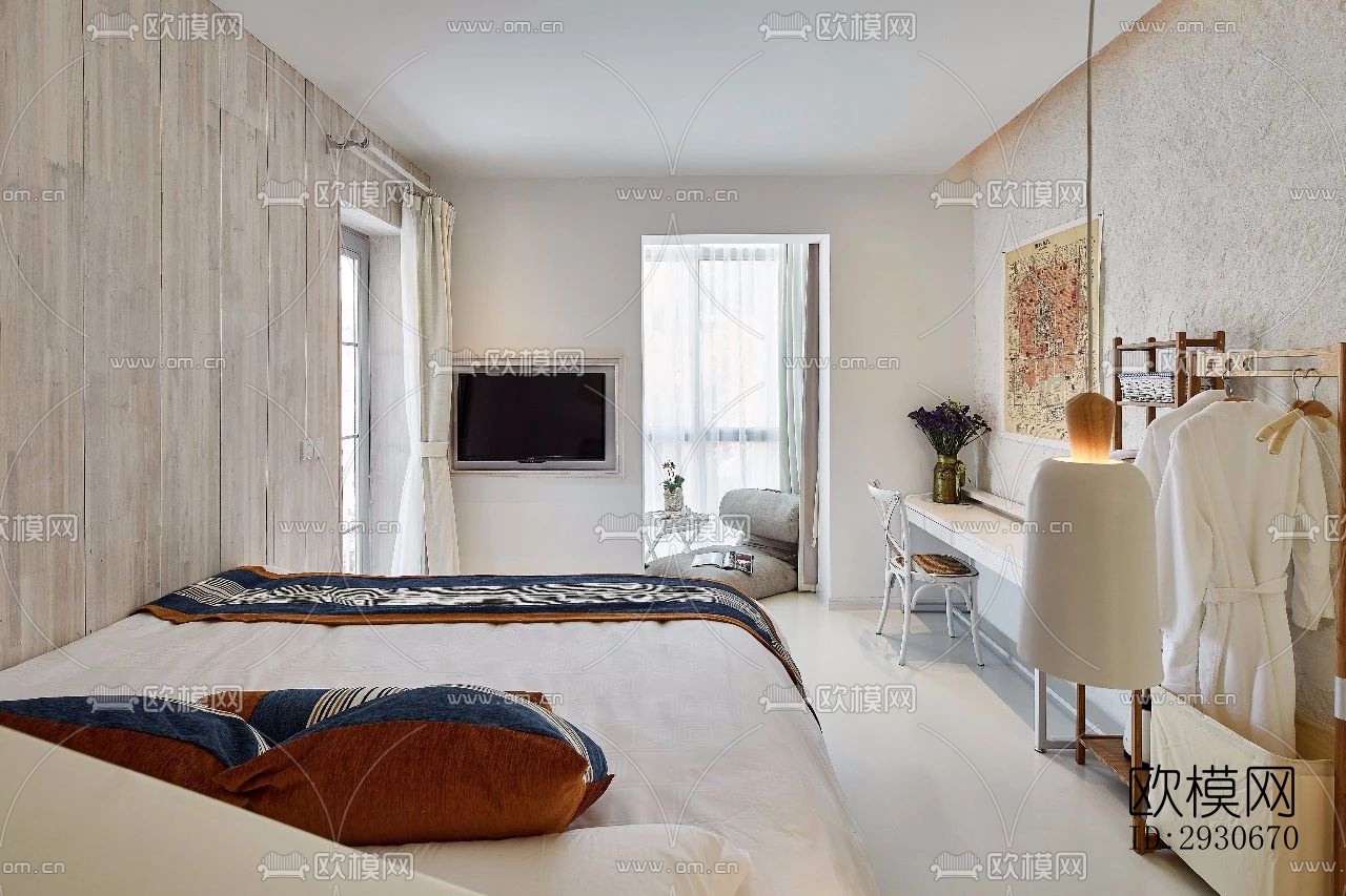 现代酒店民宿效果图下载（渲染图11）