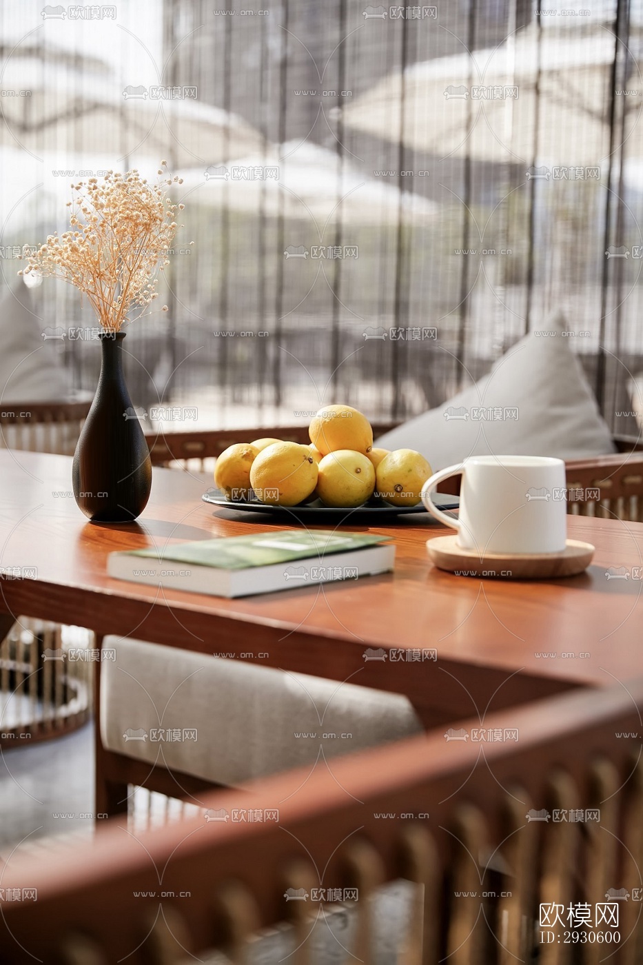 新中式酒店民宿效果图下载（渲染图7）