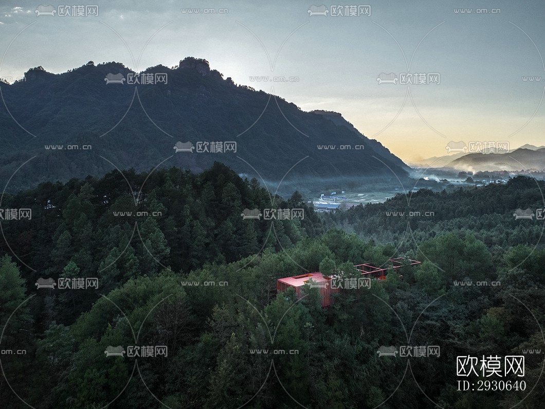 现代酒店民宿效果图下载（渲染图3）