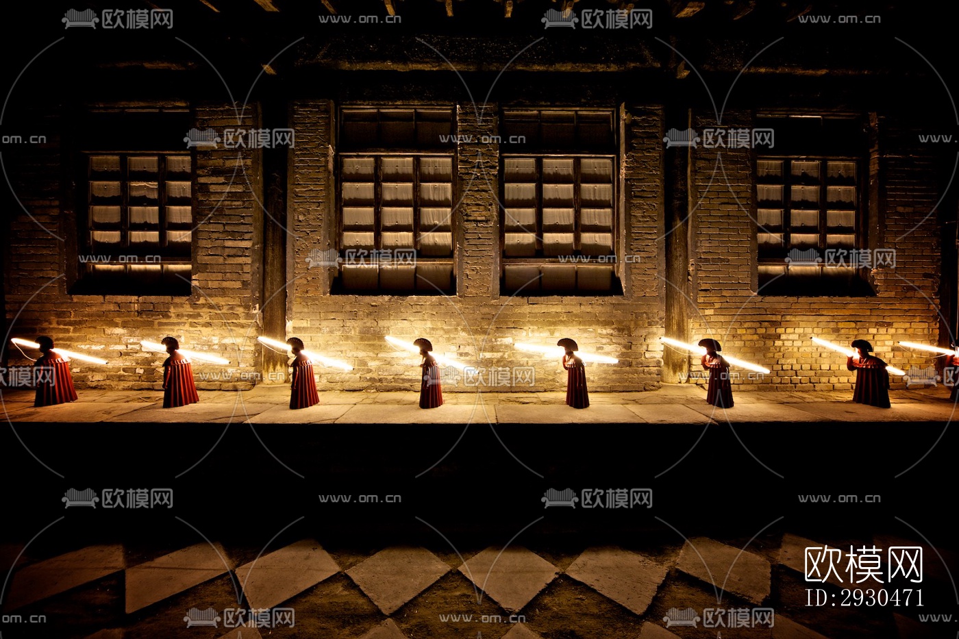 中式酒店民宿效果图下载（渲染图12）