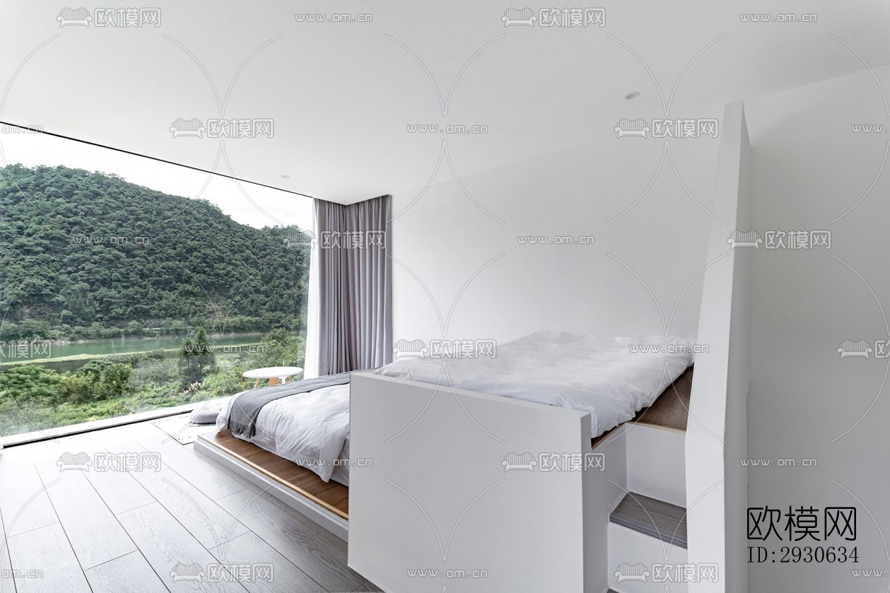 现代酒店民宿效果图下载（渲染图10）