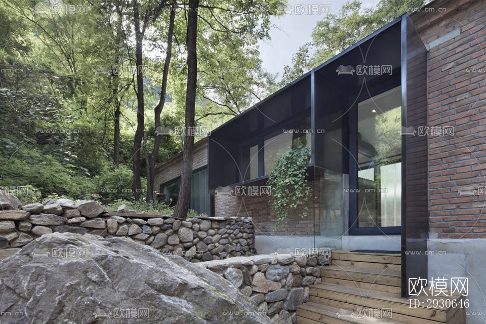 现代酒店民宿效果图下载（渲染图7）