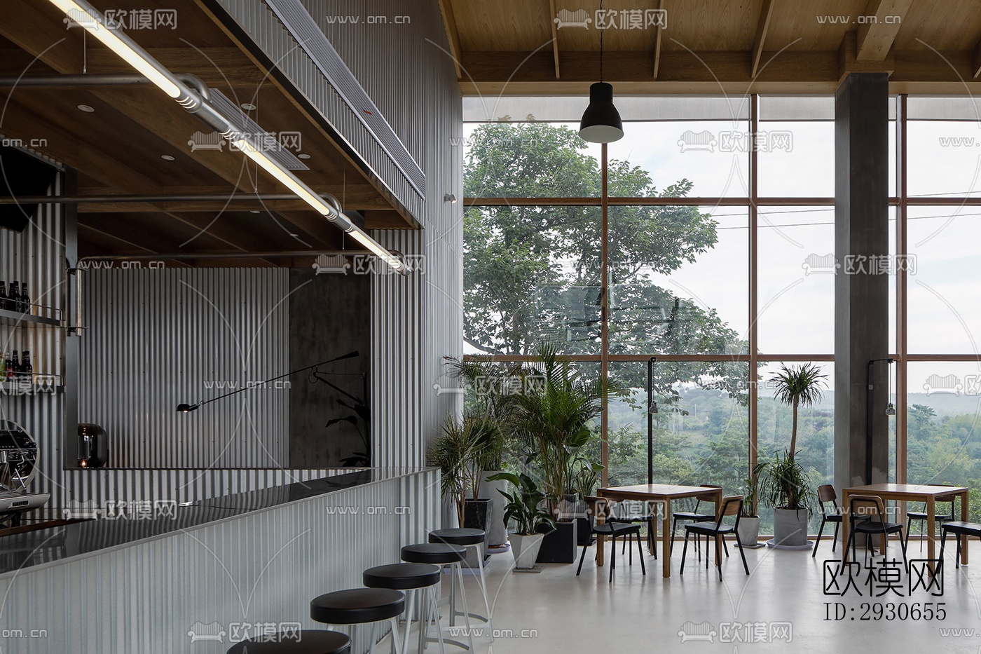 现代酒店民宿效果图下载（渲染图6）