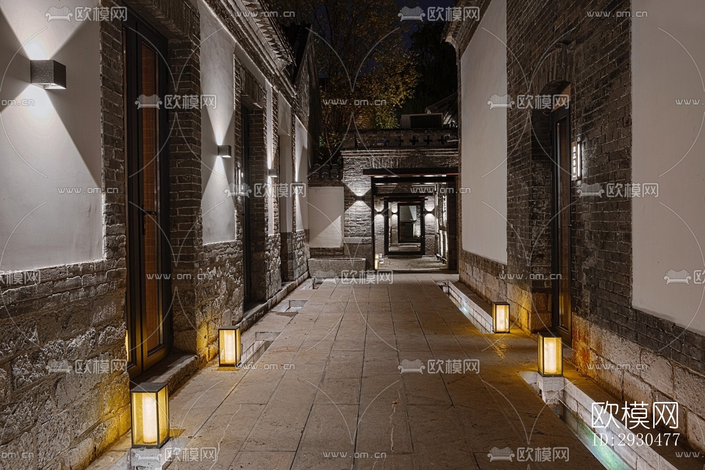 中式酒店民宿效果图下载（渲染图15）