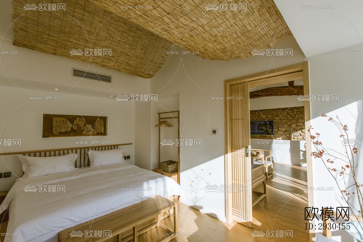 中式酒店民宿效果图下载（渲染图9）