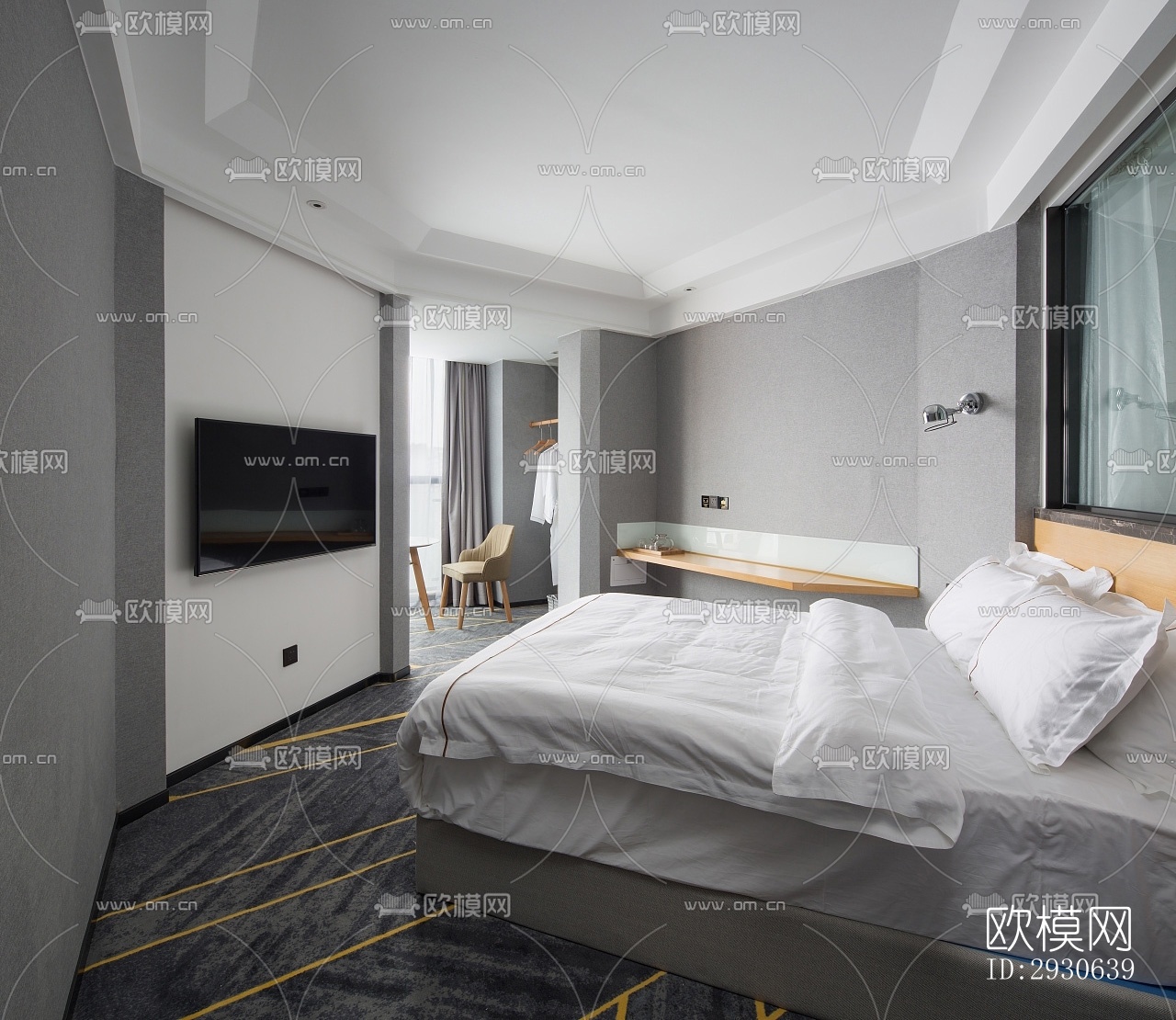 现代酒店民宿效果图下载（渲染图11）