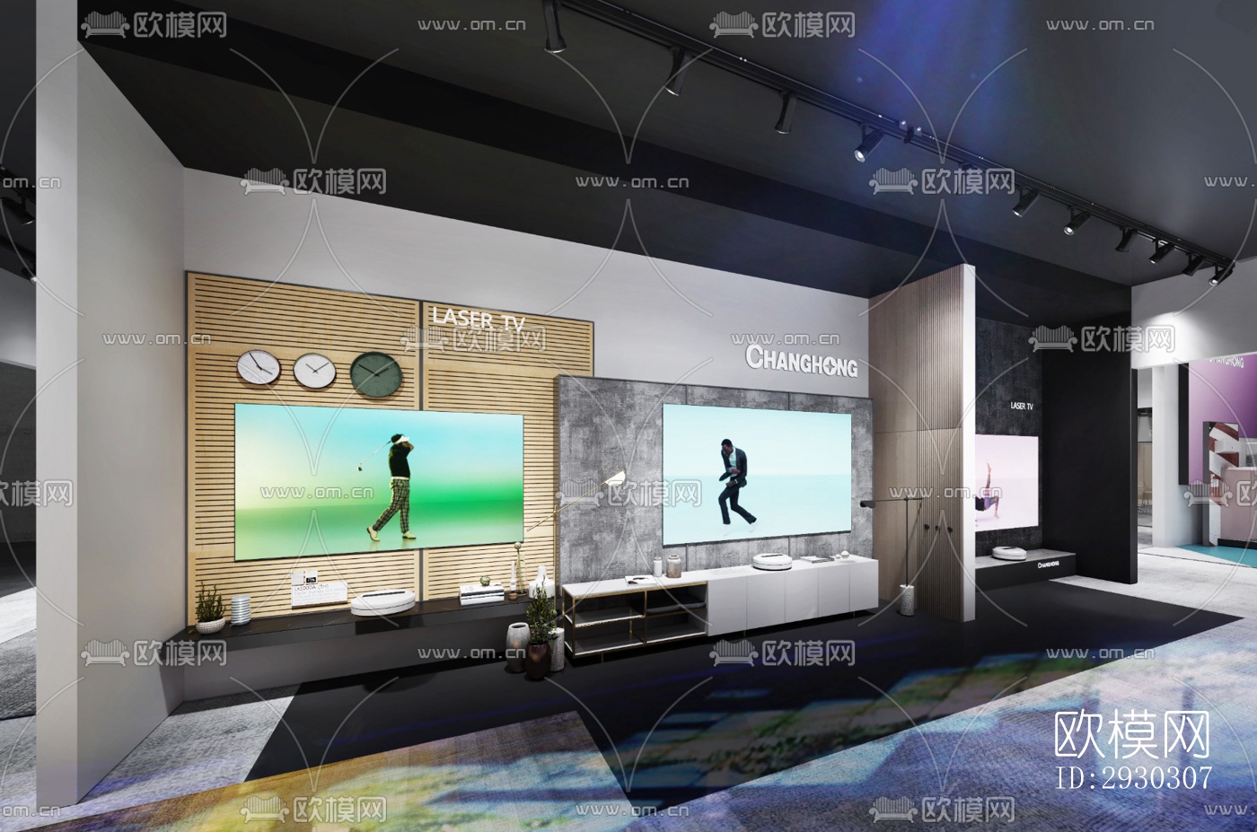 现代展览展厅效果图下载（渲染图12）