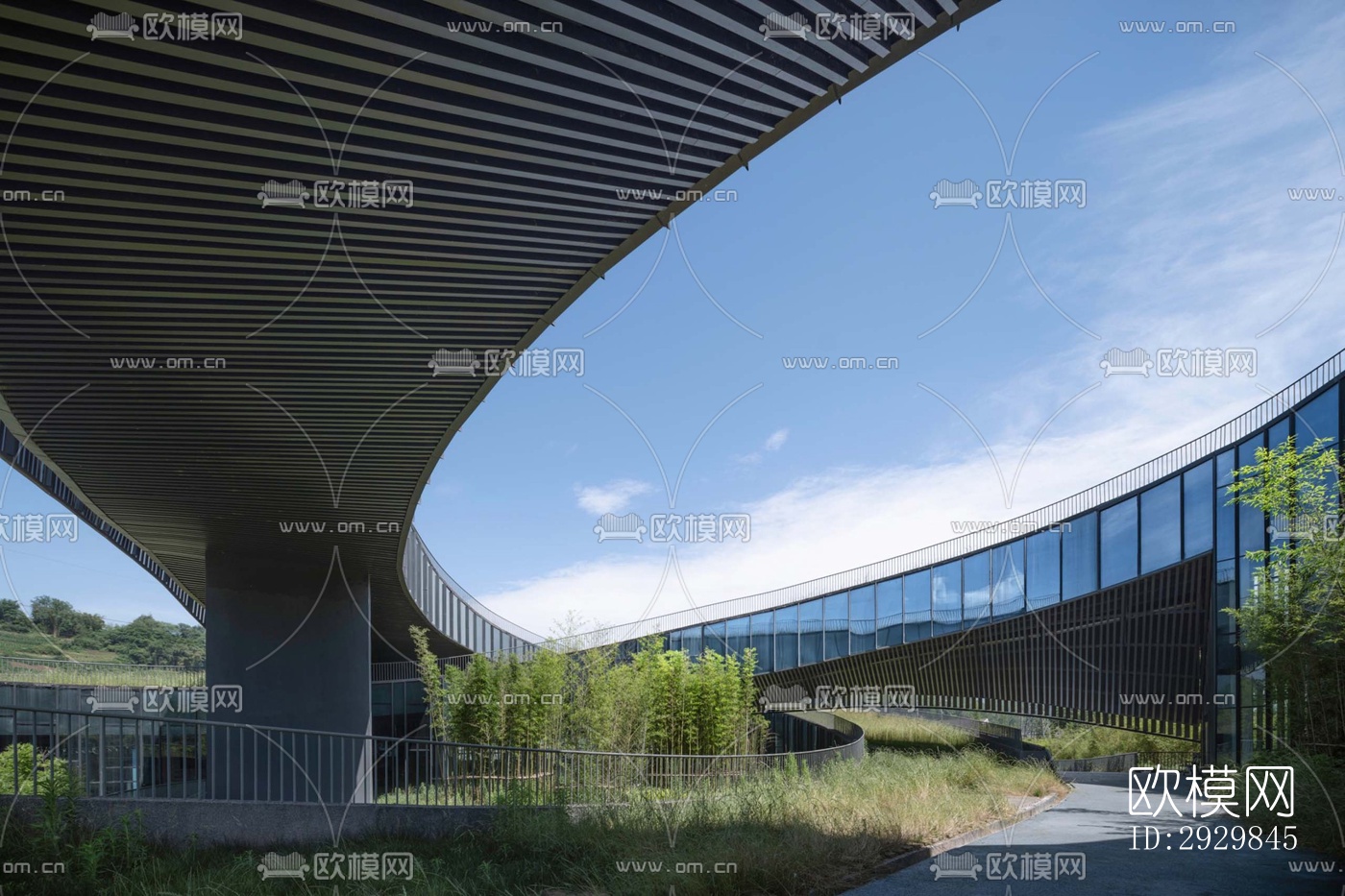 现代文体建筑效果图下载（渲染图7）