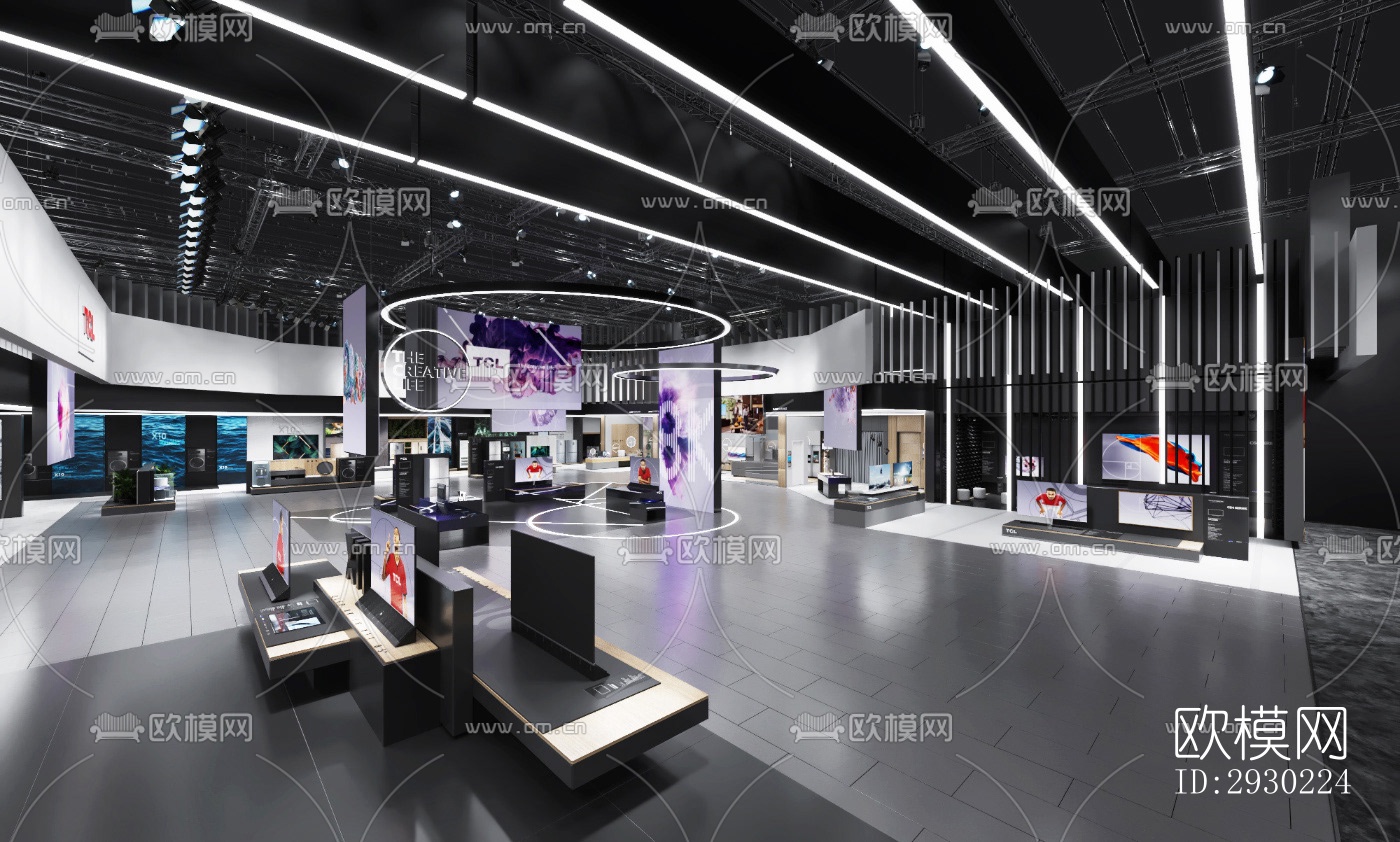 现代展览展厅效果图下载（渲染图15）