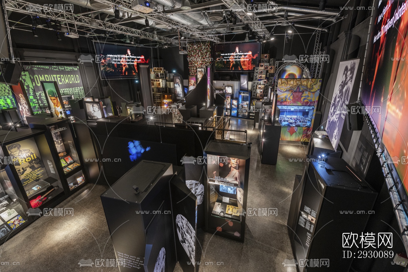 工业风展览展厅效果图下载（渲染图5）