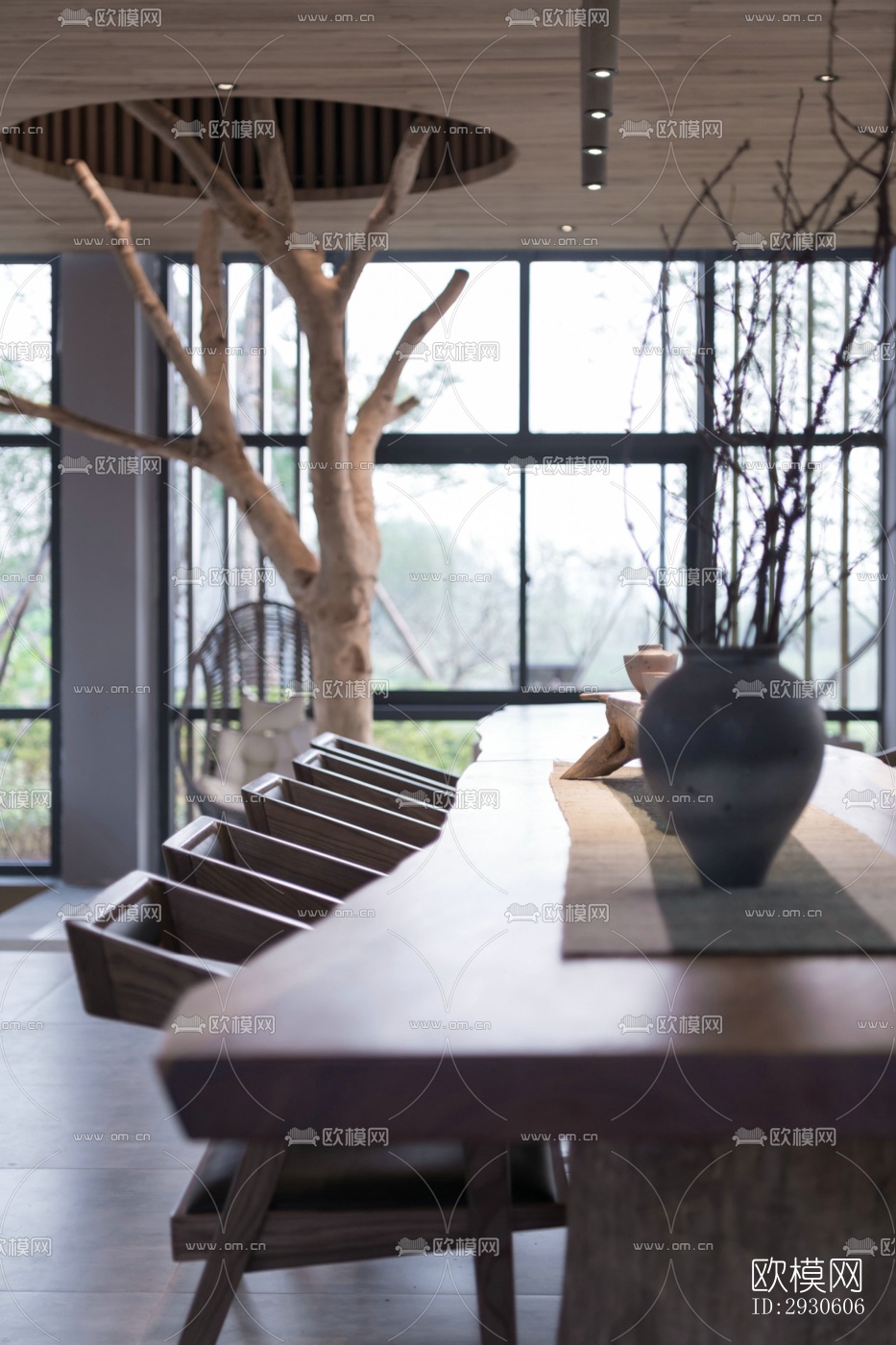 新中式酒店民宿效果图下载（渲染图16）