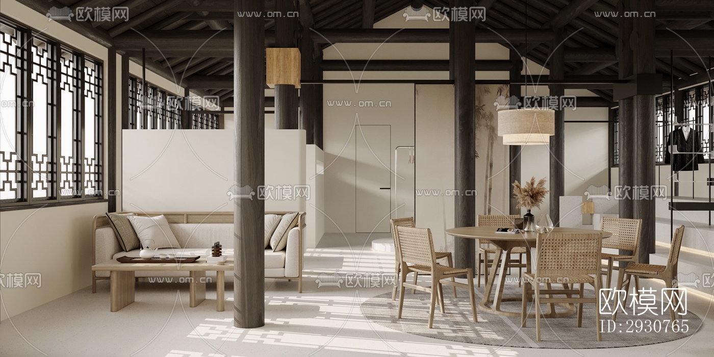 新中式零售店铺效果图下载（渲染图2）