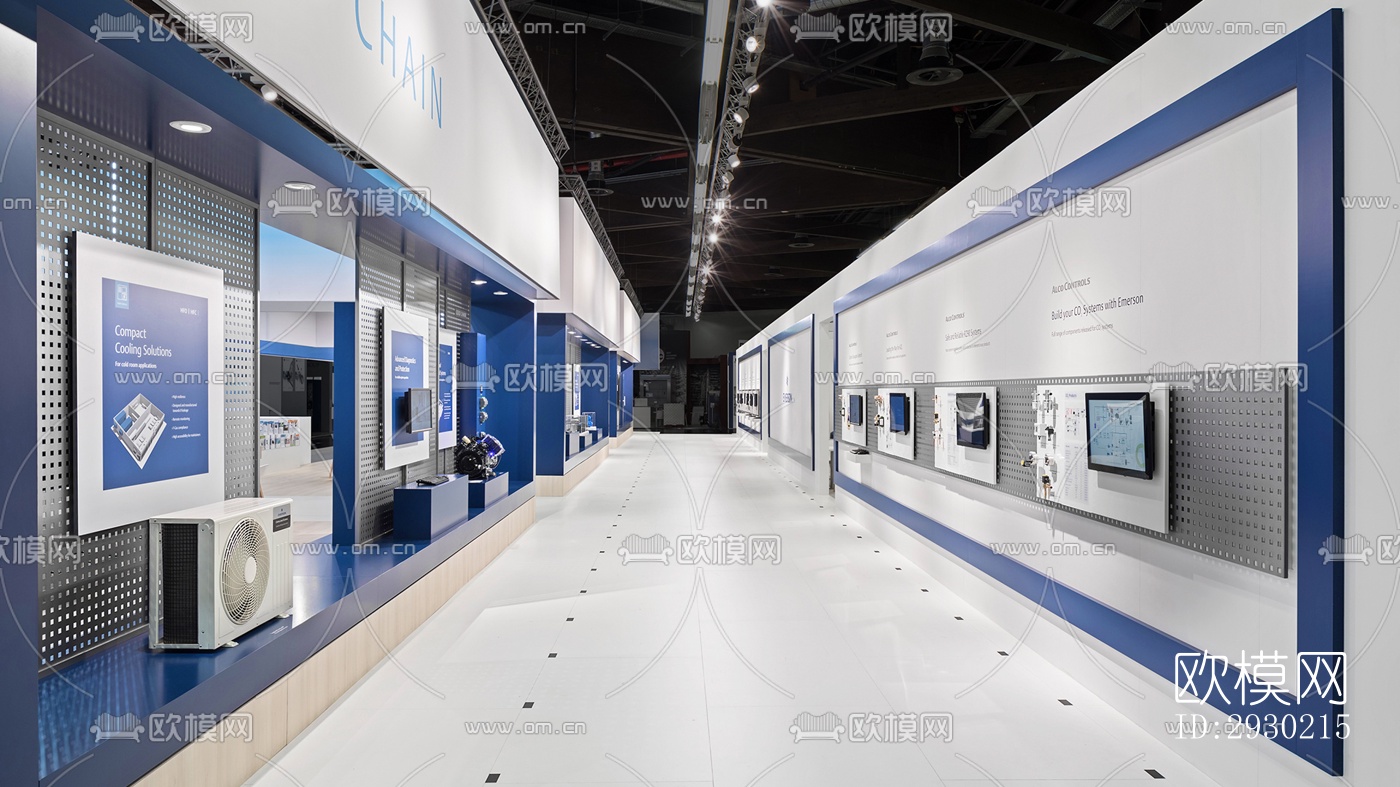 现代展览展厅效果图下载（渲染图6）