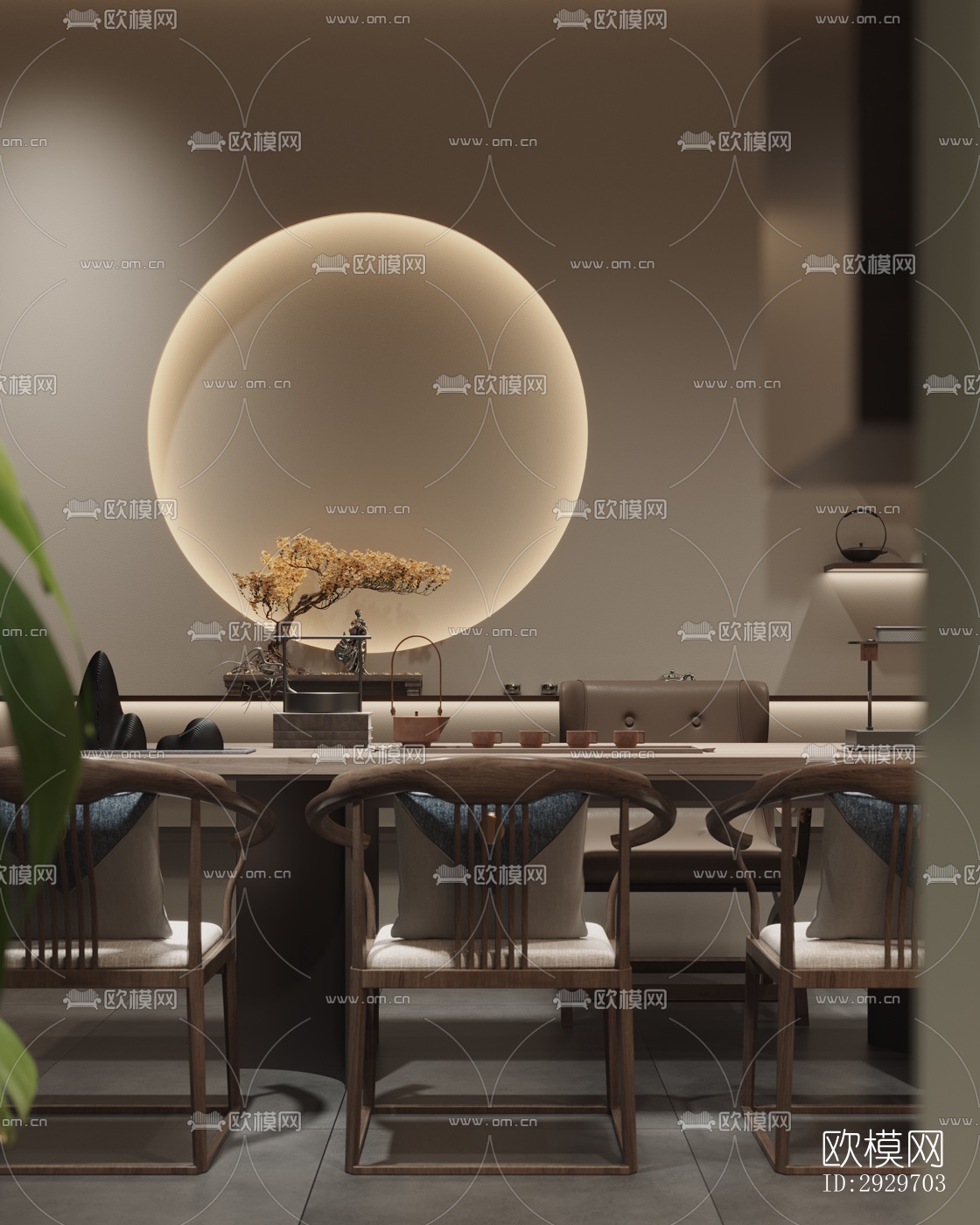 新中式美术博物馆效果图下载（渲染图14）