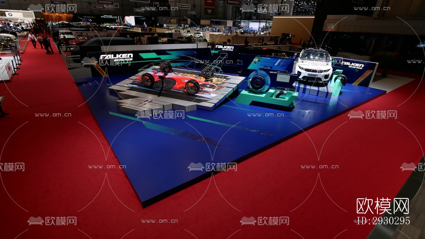 现代展览展厅效果图下载（渲染图1）