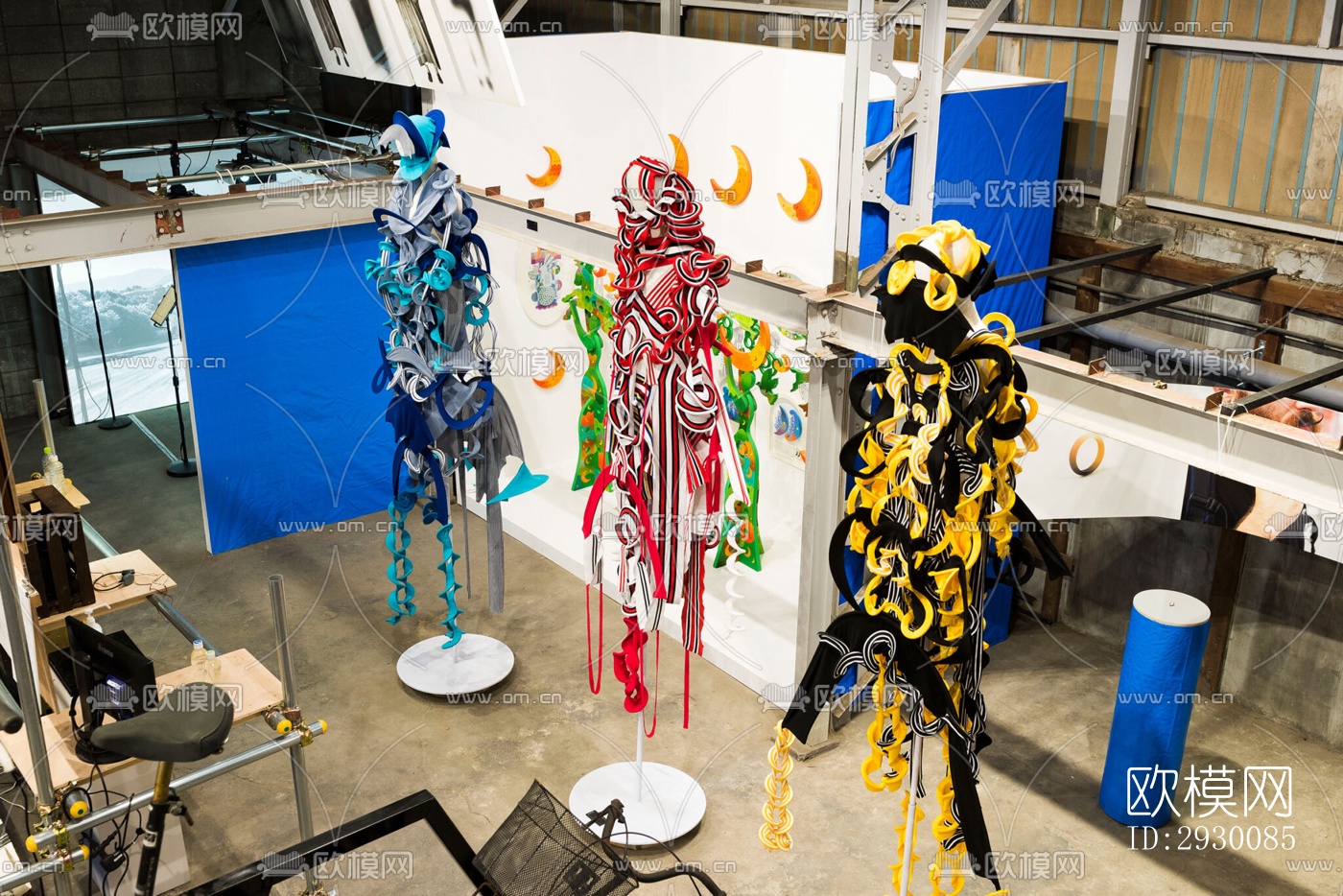 工业风展览展厅效果图下载（渲染图2）