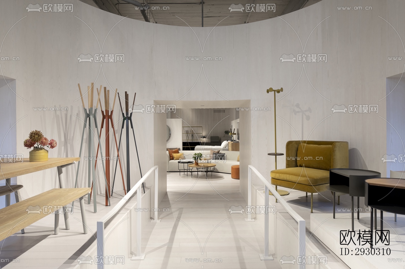 现代展览展厅效果图下载（渲染图15）