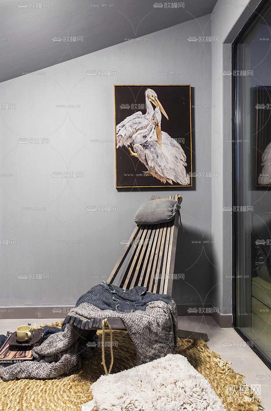 中式酒店民宿效果图下载（渲染图7）