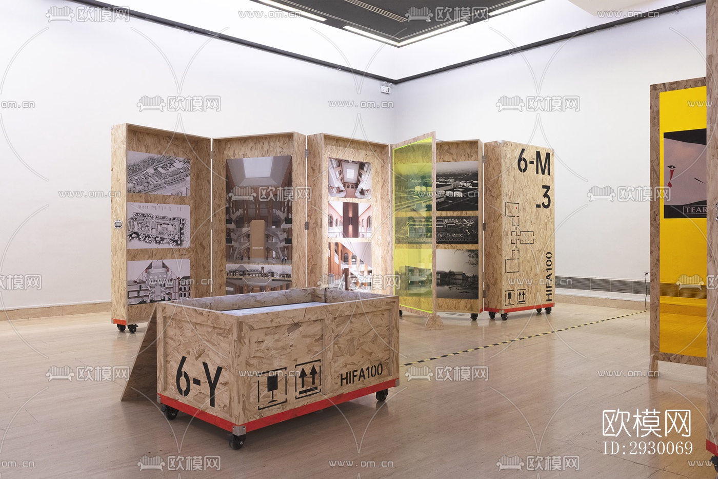 工业风展览展厅效果图下载（渲染图2）